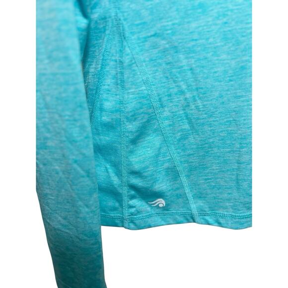 Women's Ideology Light Blue V-Neck Athletic top Sz Medium Long-Sleeve Pullover - Picture 3 of 7